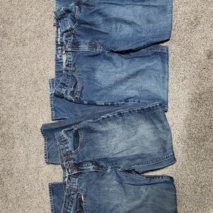 Two pairs boys size 12 straight leg jeans